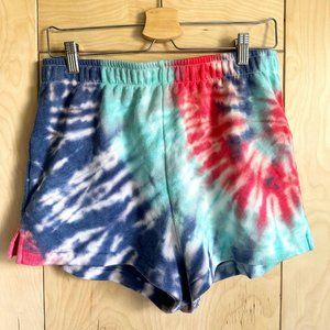 Wildfox Tie Dye High Waisted Lounge Shorts Size M
